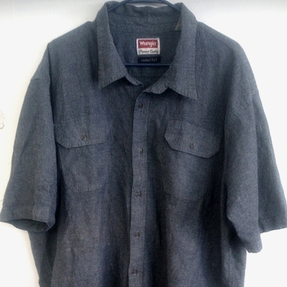 Wrangler Comfort Flex Short Sleeve Button Down, 3XL